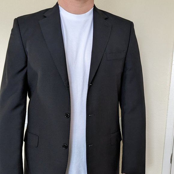 Men's Black Suit Pants (32W x 36L), Jacket (45 R) - Picture 3 of 16